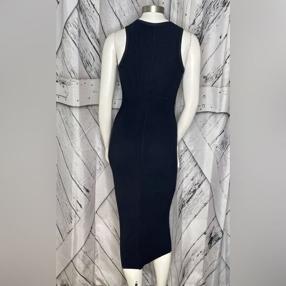 James Perse Midi Dress Stretch Fitted Sleeveless 1 (S) - Picture 3 of 8